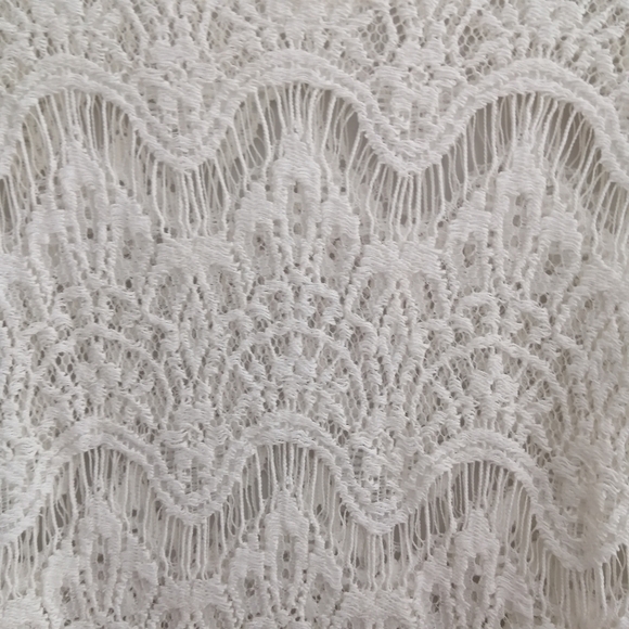 Farm Rio Sheer Lace Long Sleeve Ivory Blouse P (00-0) - Picture 5 of 16